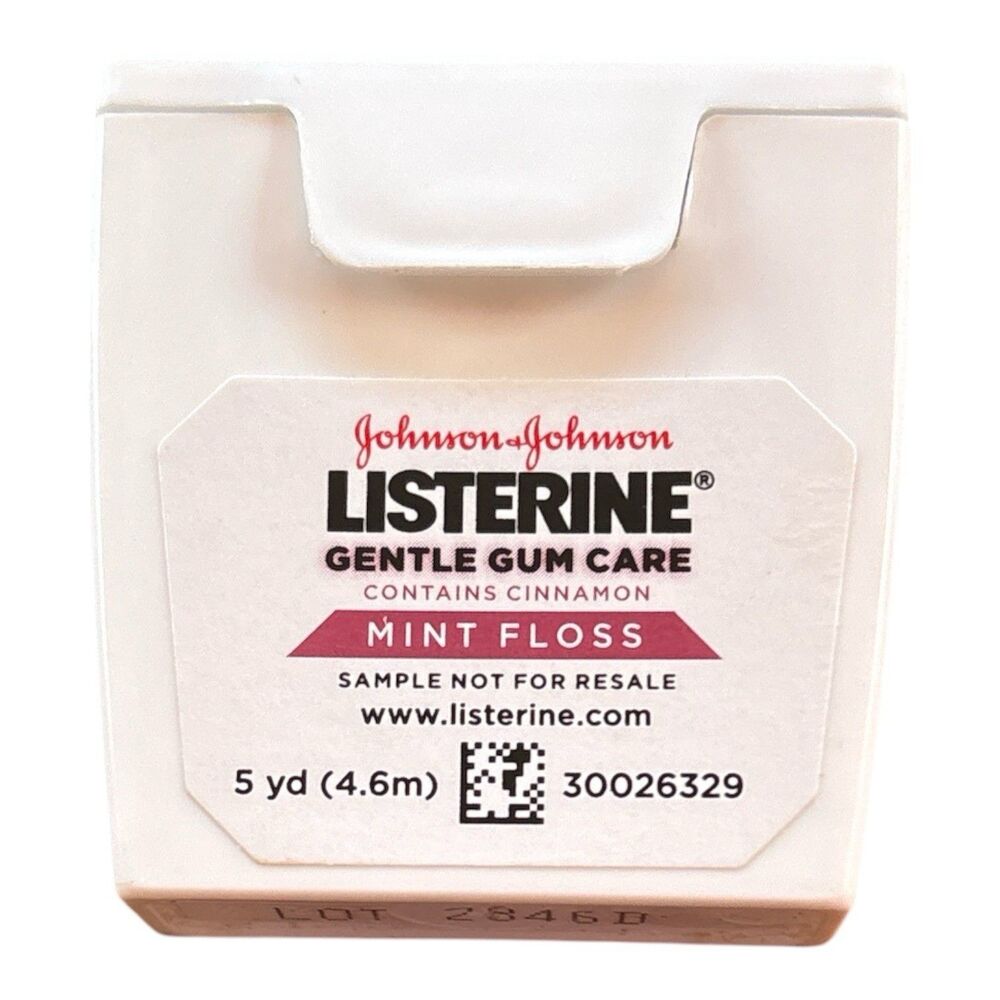 Listerine Gentle Gum Care Cinnamon Mint Woven Floss 5 yd Sample Size